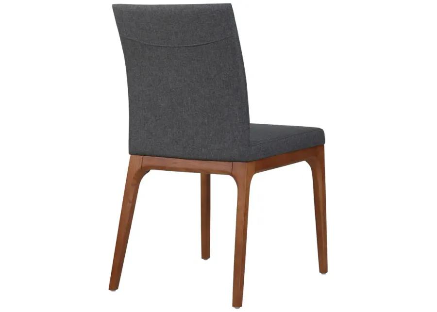 Devon Kd Fabric Dining Side Chair Walnut Legs, Night Shade (Set of 2)