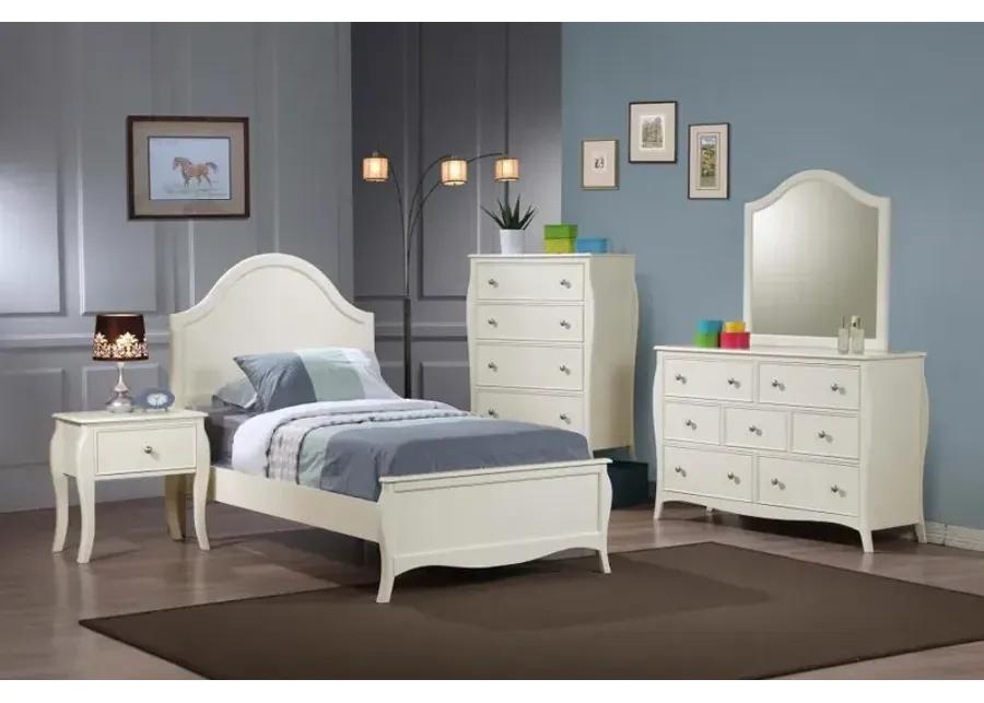 Dieppe 1-Drawer Nightstand Cream White