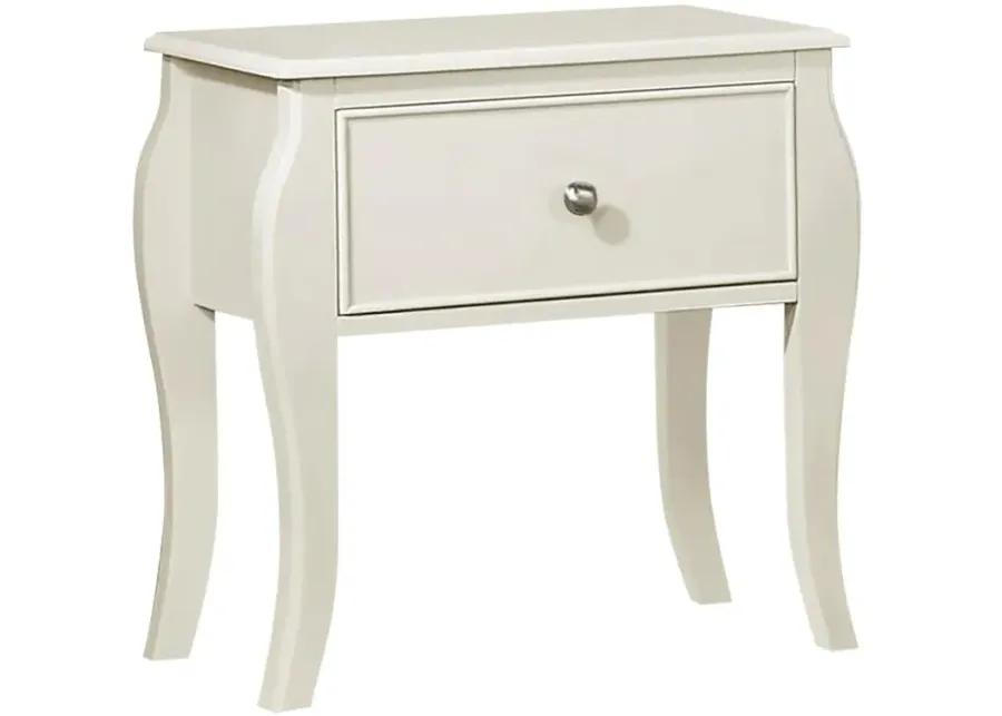 Dieppe 1-Drawer Nightstand Cream White