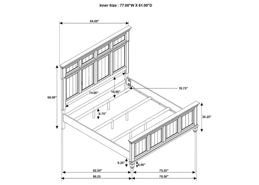 Avenue 5-piece Eastern King Panel Bedroom Set Grey