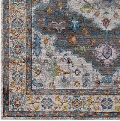 Success Anisah Distressed Floral Persian Medallion 8x10 Area Rug