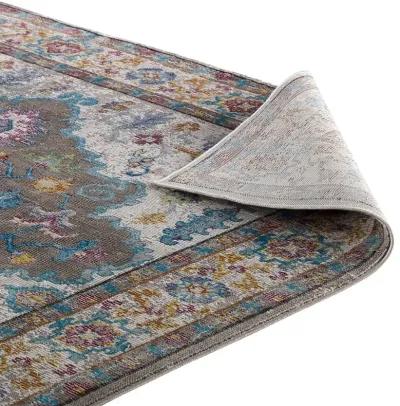 Success Anisah Distressed Floral Persian Medallion 8x10 Area Rug