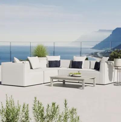 Saybrook Outdoor Patio Upholstered 5-Piece Sectional Sofa