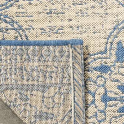 LINDEN 174 Collection LND174M-4 Blue / Creme 4' X 6'