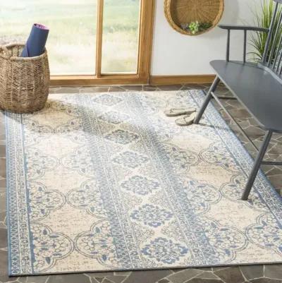 LINDEN 174 Collection LND174M-4 Blue / Creme 4' X 6'