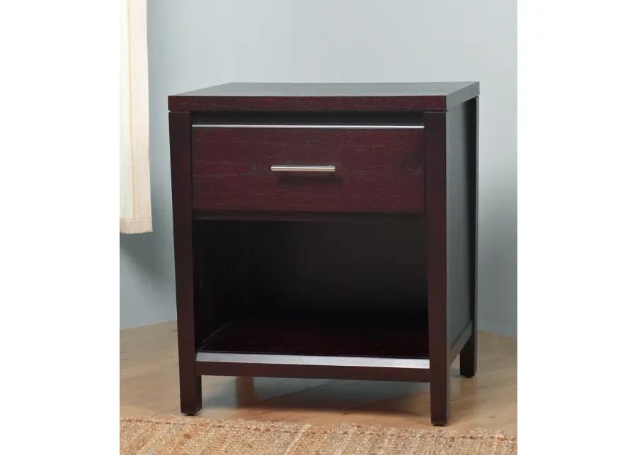 Nevis One Drawer Nightstand in Espresso