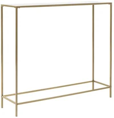 Arvi 36" Console in Clear Glass with Brass Base