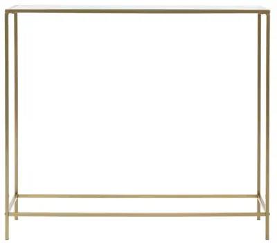 Arvi 36" Console in Clear Glass with Brass Base