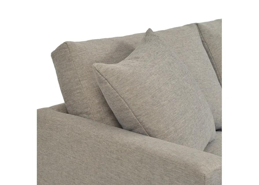 Donna 93" Upholstered Sofa in Platinum Gray