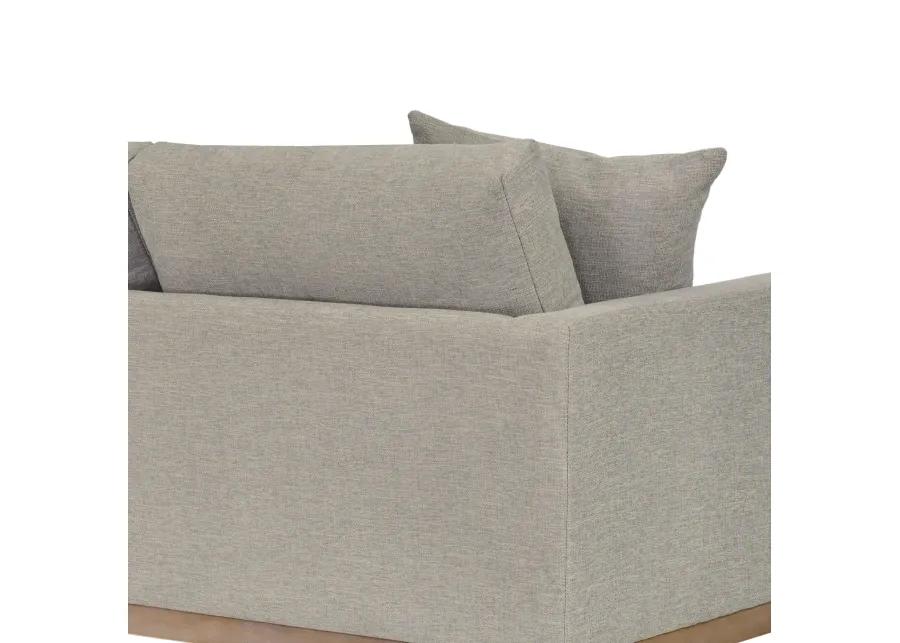 Donna 93" Upholstered Sofa in Platinum Gray