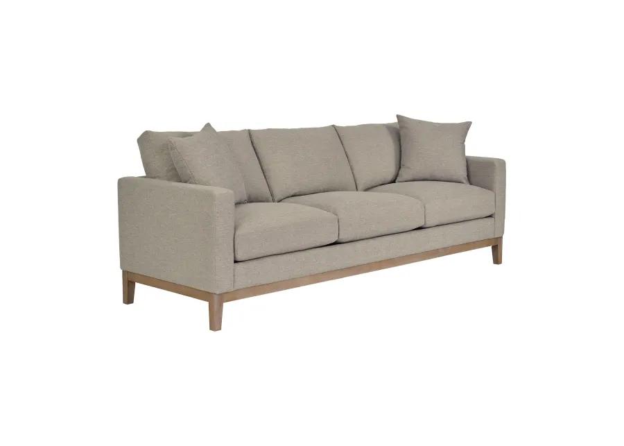 Donna 93" Upholstered Sofa in Platinum Gray