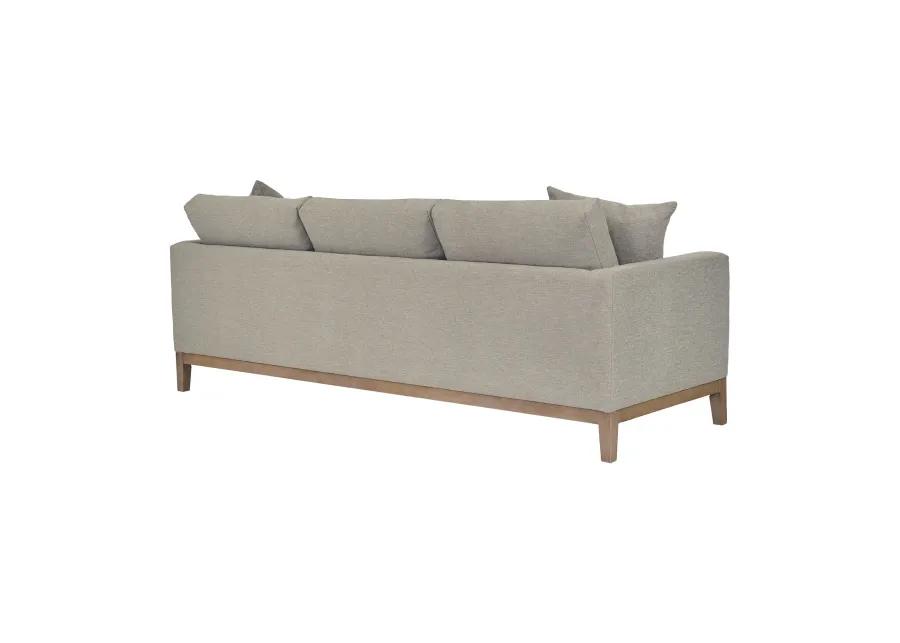 Donna 93" Upholstered Sofa in Platinum Gray