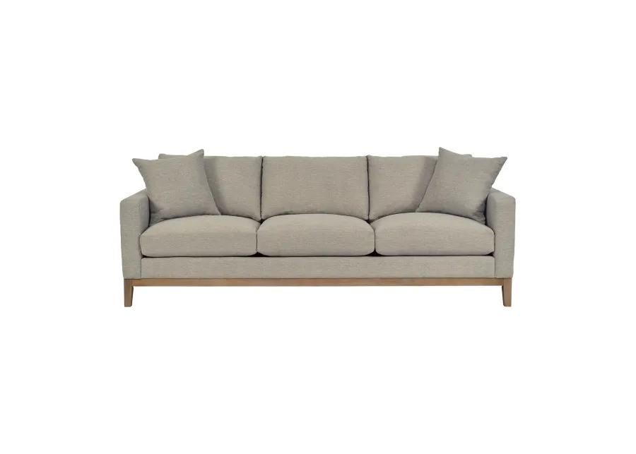 Donna 93" Upholstered Sofa in Platinum Gray