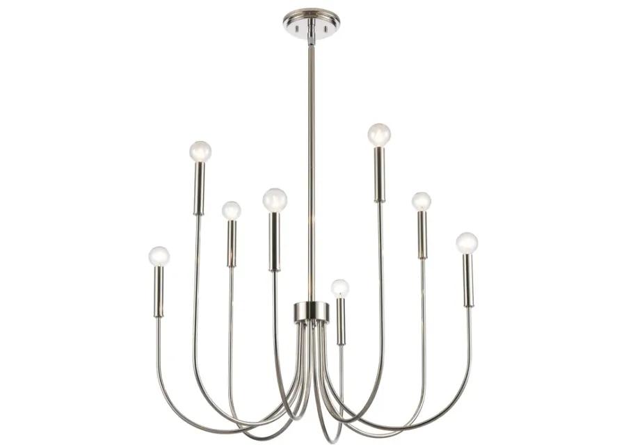 Ulla 28'' Wide 8-Light Chandelier - Polished Nickel