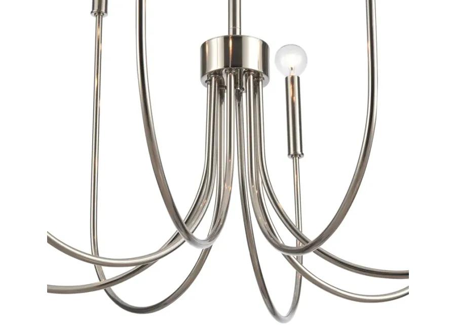 Ulla 28'' Wide 8-Light Chandelier - Polished Nickel