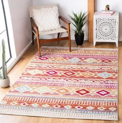 ADIRONDACK Contemporary Rust / Ivory 8' X 10' Powerloomed Rug