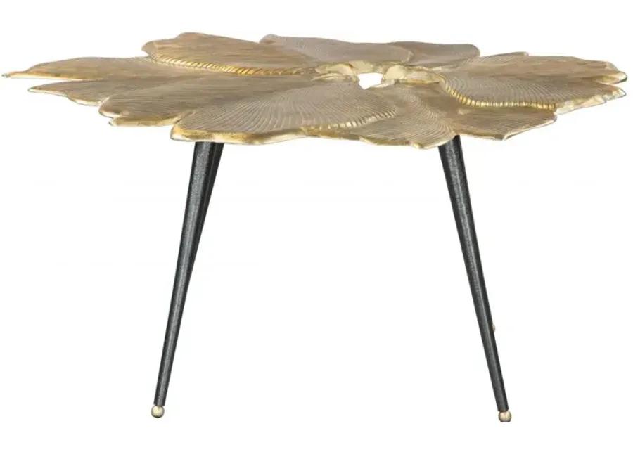 Gingko Coffee Table Antique Brass