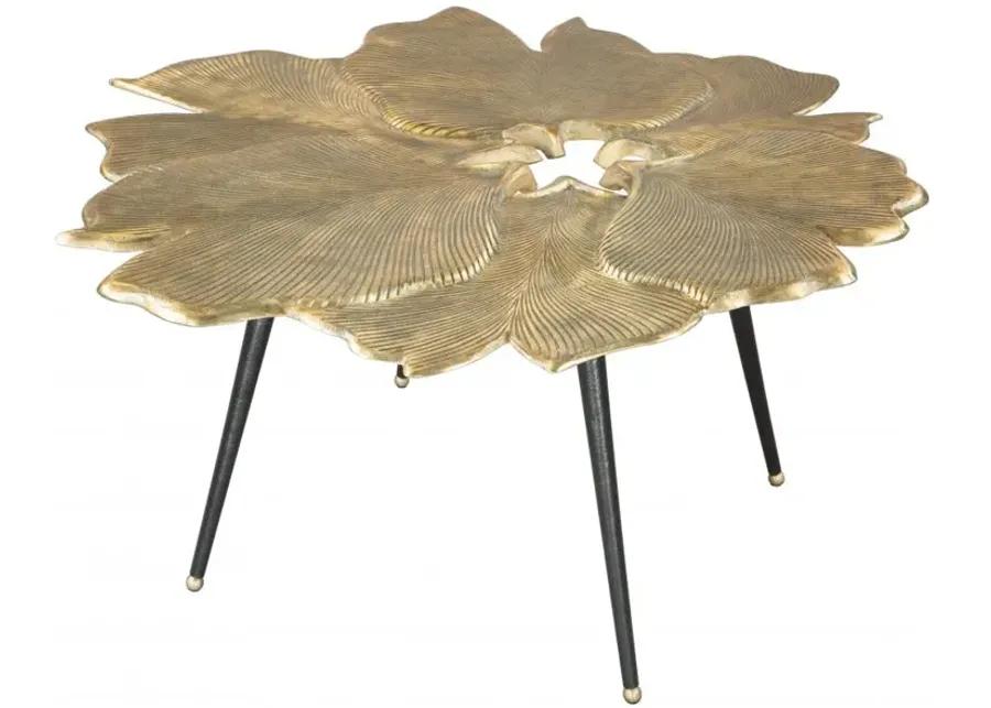 Gingko Coffee Table Antique Brass