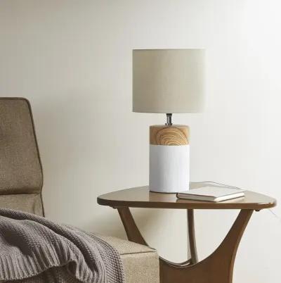 510 Design Nicolo White Textured Ceramic Table Lamp