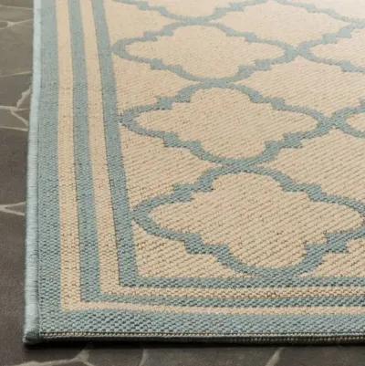 LINDEN 121 Collection LND121L-6SQ Cream / Aqua 6'-7" X 6'-7" Square