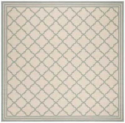 LINDEN 121 Collection LND121L-6SQ Cream / Aqua 6'-7" X 6'-7" Square