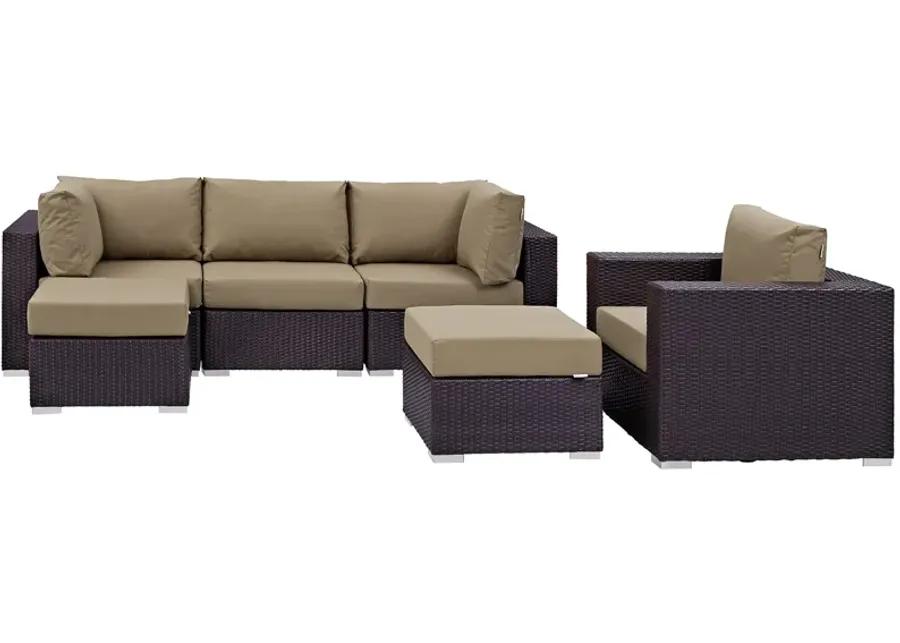 Convene 6 Piece Outdoor Patio Sectional Set