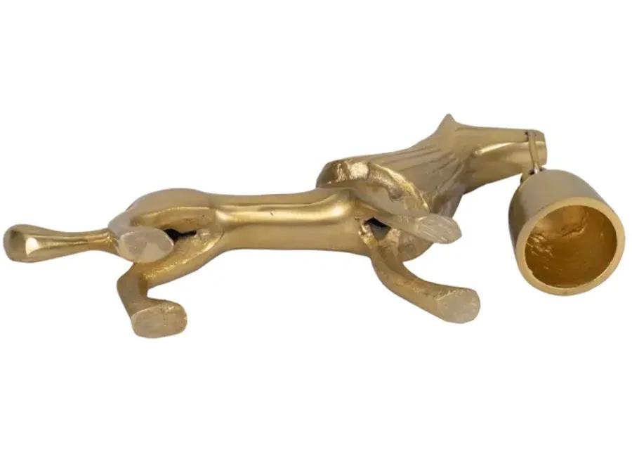 9" Lion Candle Snuffer, Gold