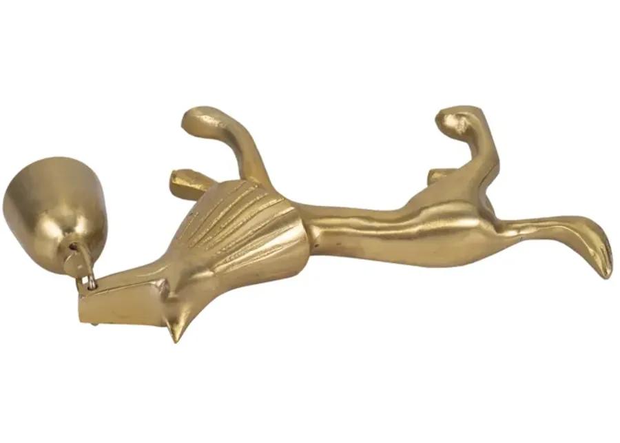 9" Lion Candle Snuffer, Gold