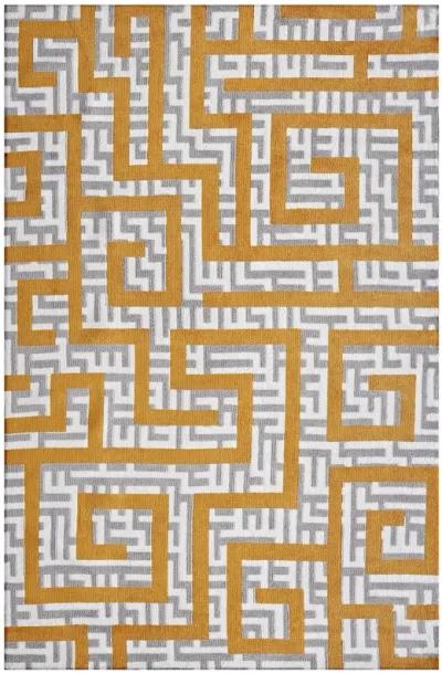 Nahia Geometric Maze 5x8 Area Rug