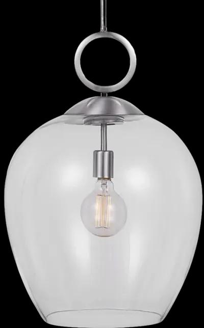 Calix Nickel 1 Light Glass Pendant