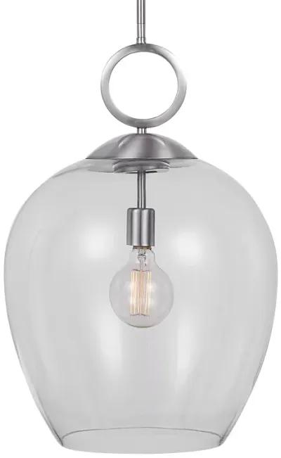 Calix Nickel 1 Light Glass Pendant