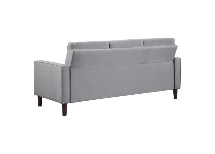 Bowen 2-piece Upholstered Track Arms Tufted Sofa Set Grey