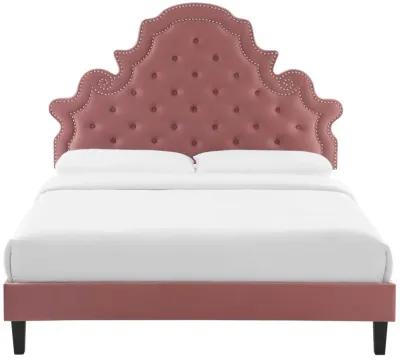 Gwyneth Tufted Performance Velvet King Platform Bed