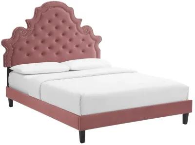 Gwyneth Tufted Performance Velvet King Platform Bed