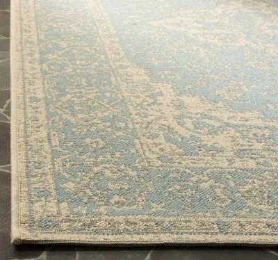 LINDEN 137 Collection LND137K-5 Aqua / Cream 5'-3" X 7'-6"