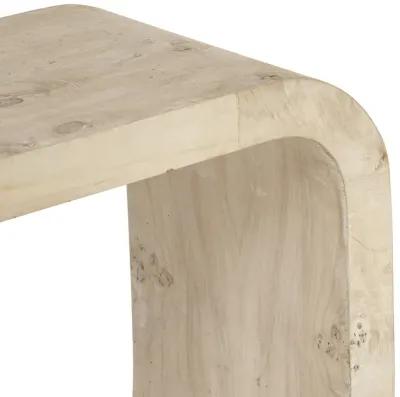 Clip Console Table - White Burl