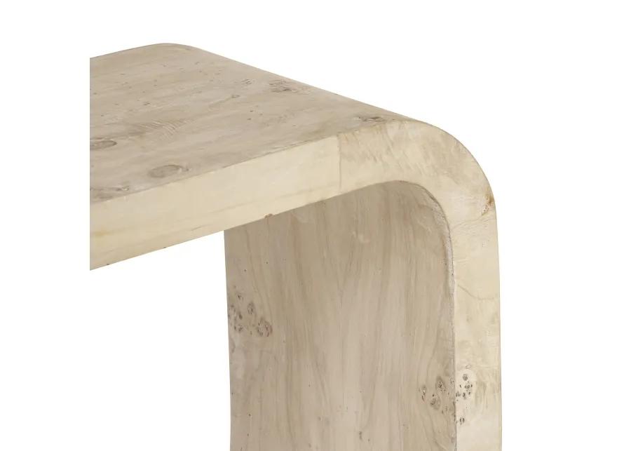 Clip Console Table - White Burl