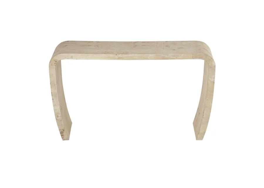 Clip Console Table - White Burl