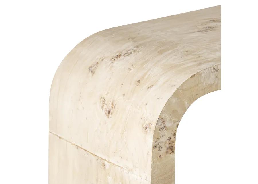 Clip Console Table - White Burl