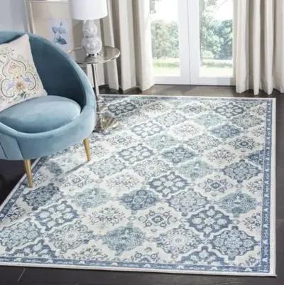 Brentwood 815 Navy / Grey 4' X 6' Small Rectangle Powerloomed Rug