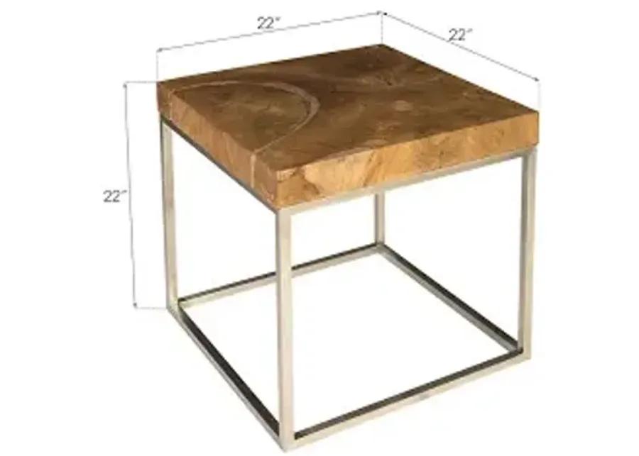 Teak Puzzle Side Table