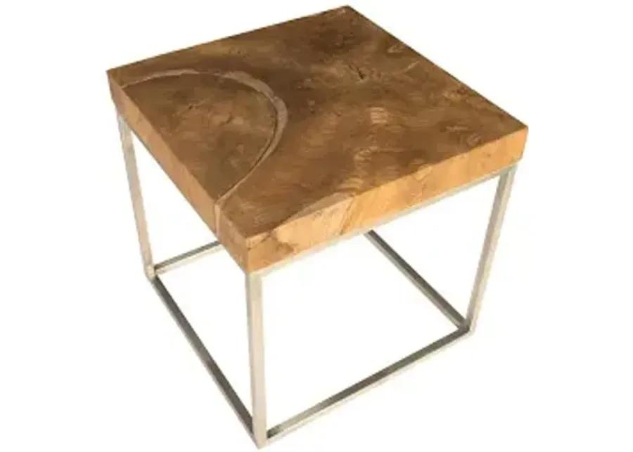 Teak Puzzle Side Table