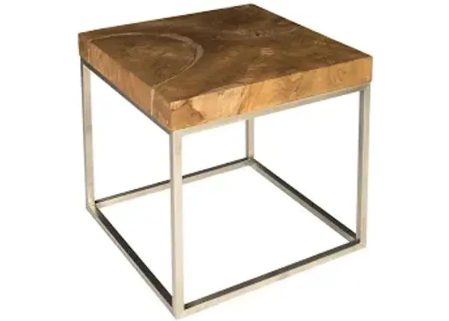 Teak Puzzle Side Table