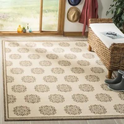 LINDEN 181 Collection LND181A-6SQ Cream / Beige 6'-7" X 6'-7" Square