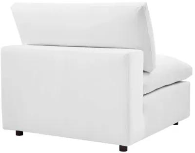 Commix Down Filled Overstuffed Performance Velvet Armless Chair