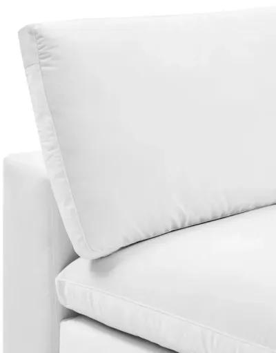 Commix Down Filled Overstuffed Performance Velvet Armless Chair