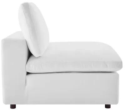 Commix Down Filled Overstuffed Performance Velvet Armless Chair