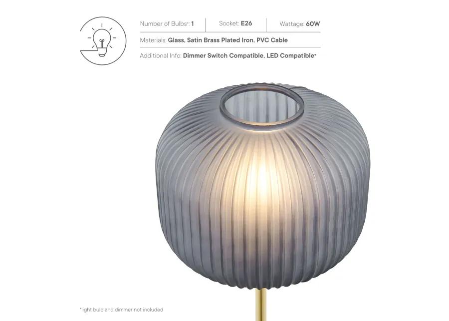 Reprise Glass Sphere Glass and Metal Table Lamp