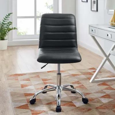 Ripple Armless Mid-Back Vinyl Office Chair