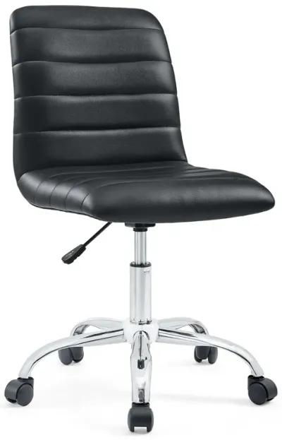 Ripple Armless Mid-Back Vinyl Office Chair